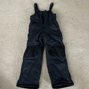 LL Bean youth black snow bib size 10